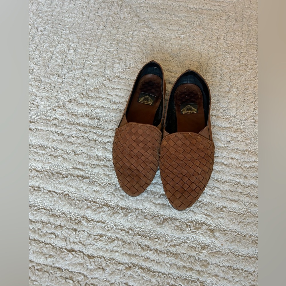 Brown Woven Loafers (Fits like a 5.5)